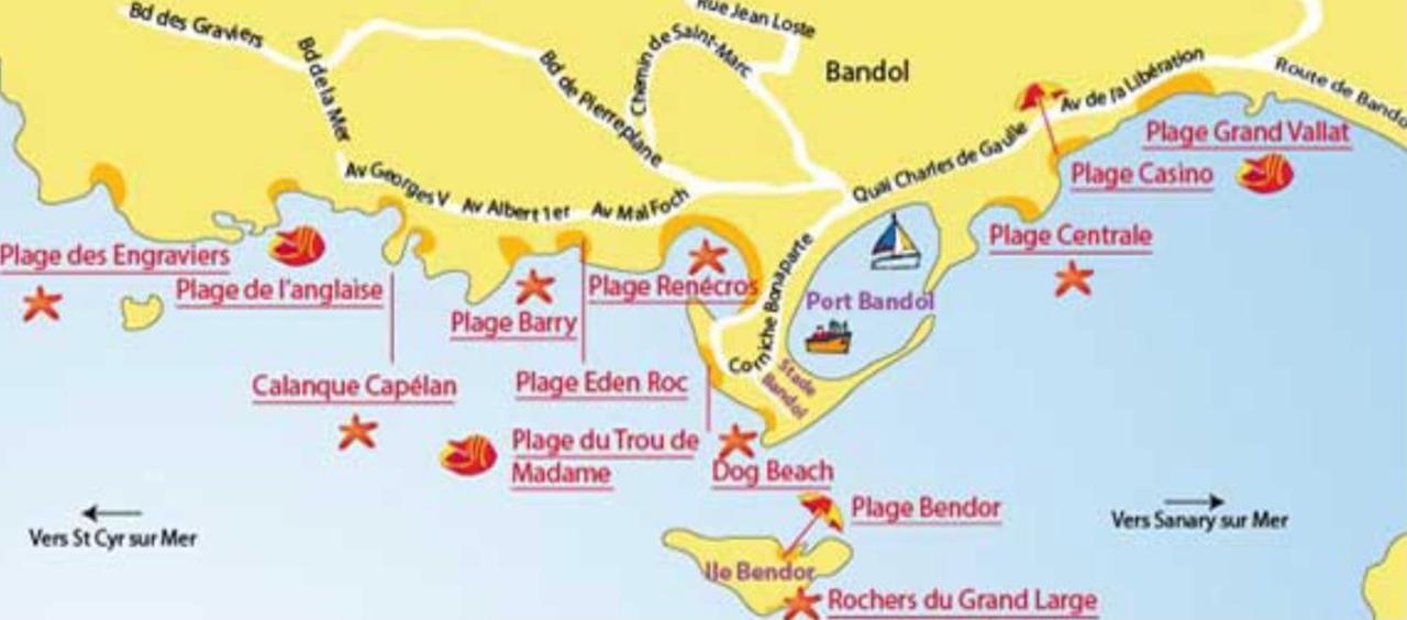L Annexe 50M De La Plage Bandol Luaran gambar